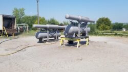 Innopipe blasted, ready for external coal tar epoxy application